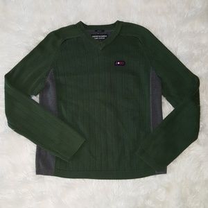 🎈buy  get 1 50%🎈Green V-Neck Mens Sweater